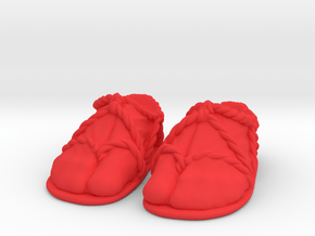 Samurai feet (pair) Motu Origins in Red Smooth Versatile Plastic