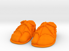 Samurai feet (pair) Motu Origins in Orange Smooth Versatile Plastic