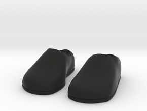 Flat shoe feet (pair) Motu Origins in Black Smooth Versatile Plastic