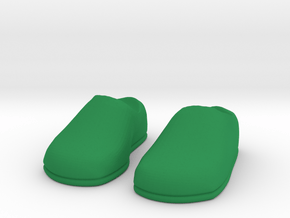 Flat shoe feet (pair) Motu Origins in Green Smooth Versatile Plastic
