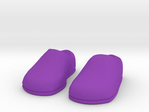 Flat shoe feet (pair) Motu Origins in Purple Smooth Versatile Plastic