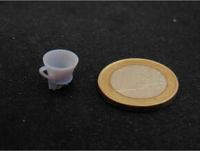 Dollhouse coffee filter 1:12 miniature in White Natural Versatile Plastic