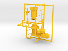 1/700 A-H Battle Cruiser Design IV Superstructure in Yellow Smooth Versatile Plastic