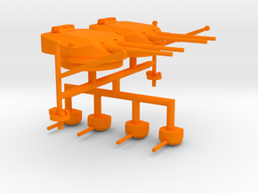 1/700 A-H Battle Cruiser Design VI Main Armament in Orange Smooth Versatile Plastic