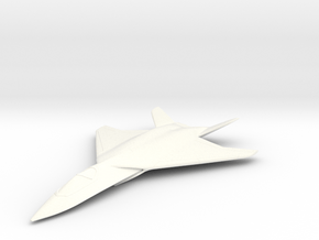 Lockheed Martin NGTF (Next Gen Tactical Fighter) in White Premium Versatile Plastic: 6mm