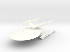 USS Stargazer (Re-sized) in White Smooth Versatile Plastic