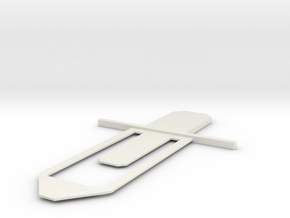 Sword Bookmark in White Natural Versatile Plastic
