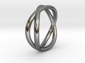 Trinity Wave Ring in Polished Silver: 6.5 / 52.75