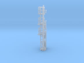N Modern Signal Mast 3 heads LH in Tan Fine Detail Plastic