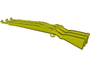 1/24 scale Mauser Karabiner K-98k Kurz rifles x 3 in Clear Ultra Fine Detail Plastic