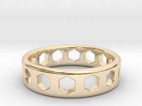 Hex Ring in 14K Yellow Gold: 5.5 / 50.25