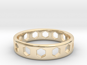 Hex Ring in 14K Yellow Gold: 8 / 56.75