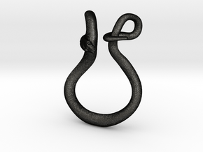 Snake Ring Holder in Matte Black Steel: Small
