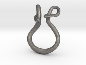 Snake Ring Holder in Polished Nickel Steel: Medium