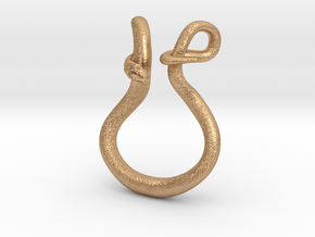 Snake Ring Holder in Polished Bronze: Medium