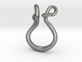 Snake Ring Holder in Polished Silver: Medium