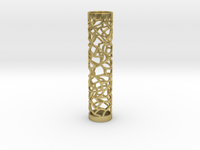 Cellular Pendant in Natural Brass