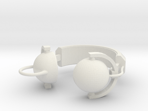 Headphone Pendant in White Natural Versatile Plastic