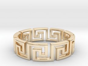 Meandros Ring · 9 Facets in 14K Yellow Gold: 5.25 / 49.625