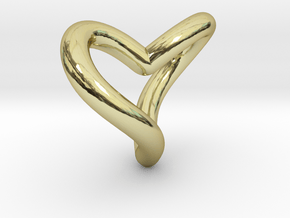 Heart Necklace in 18k Gold Plated Brass