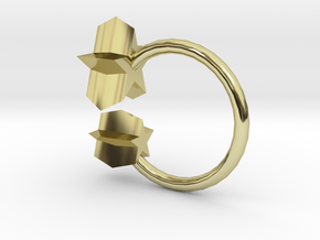Star Ring in 18k Gold Plated Brass