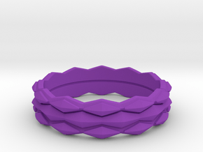 Rhombus Ring M in Purple Processed Versatile Plastic: 9.75 / 60.875