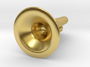 Tuba miniature accessory in Polished Brass