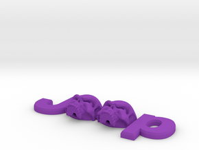 #CuzitsCustom XL Wicked Skulls Emblem by 254MM in Purple Smooth Versatile Plastic