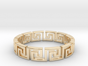 Meandros Ring · 12 Facets in 14k Gold Plated Brass: 7 / 54