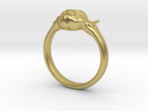 Neko_Ring in Natural Brass