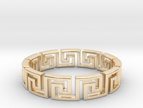 Meandros Ring · 11 Facets in 14k Gold Plated Brass: 7 / 54