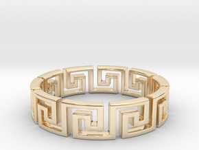 Meandros Ring · 10 Facets in 14k Gold Plated Brass: 7 / 54