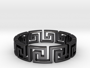 Meandros Ring · 10 Facets in Polished and Bronzed Black Steel: 5.25 / 49.625