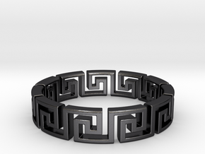 Meandros Ring · 11 Facets in Polished and Bronzed Black Steel: 5.25 / 49.625