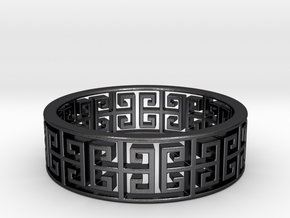 Diplos Ring · 10 Facets in Polished and Bronzed Black Steel: 5.25 / 49.625