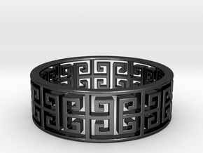 Diplos Ring · 9 Facets in Polished and Bronzed Black Steel: 5.25 / 49.625