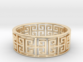 Diplos Ring · 9 Facets in 14k Gold Plated Brass: 7 / 54