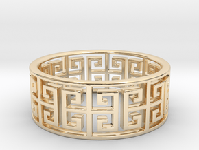 Diplos Ring · 8 Facets in 14k Gold Plated Brass: 7 / 54