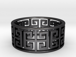 Diplos Ring · 7 Facets in Polished and Bronzed Black Steel: 5.25 / 49.625