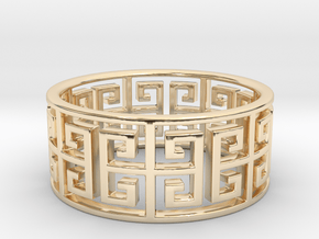 Diplos Ring · 7 Facets in 14k Gold Plated Brass: 7 / 54