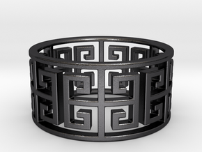 Diplos Ring · 6 Facets in Polished and Bronzed Black Steel: 5.25 / 49.625