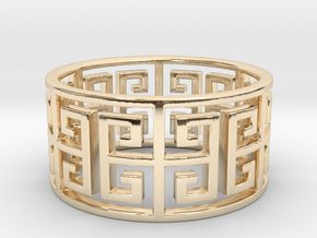 Diplos Ring · 6 Facets in 14k Gold Plated Brass: 7 / 54