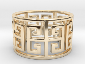 Diplos Ring · 5 Facets in 14k Gold Plated Brass: 7 / 54