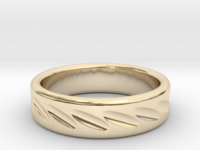 Chipped Ring in 14K Yellow Gold: 5.5 / 50.25