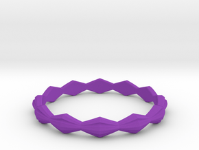Rhombus Ring S in Purple Processed Versatile Plastic: 9.75 / 60.875
