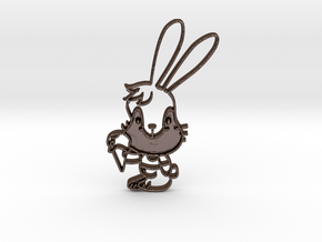  Yum Bunny Pendant in Polished Bronze Steel