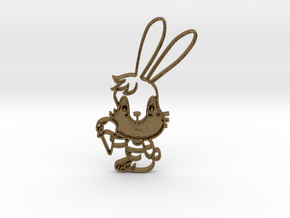 Yum Bunny Pendant in Natural Bronze