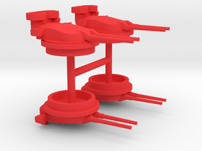 1/700 320mm/44 Twin Turrets (4x) in Red Smooth Versatile Plastic