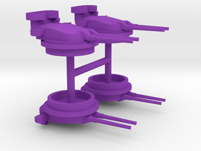 1/700 320mm/44 Twin Turrets (4x) in Purple Smooth Versatile Plastic