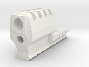 J.W. Frame Mounted Compensator for G17 Airsoft Gun in White Natural Versatile Plastic